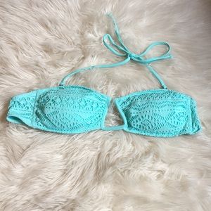 Aqua/Light Blue Hollister Bikini Top